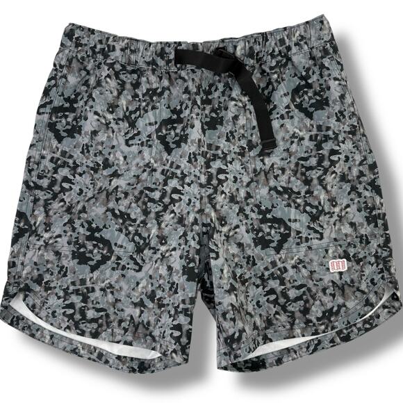 Topo Designs 6" River Shorts Mens Size Medium Abstract Camo Slate Nebula Print - Picture 1 of 7